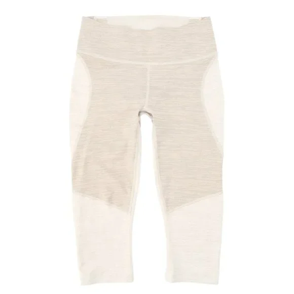 Outdoor Voices Tech Sweat Two Tone Coyote Atmosphere Crop Leggings Sand Beige S - Picture 3 of 6